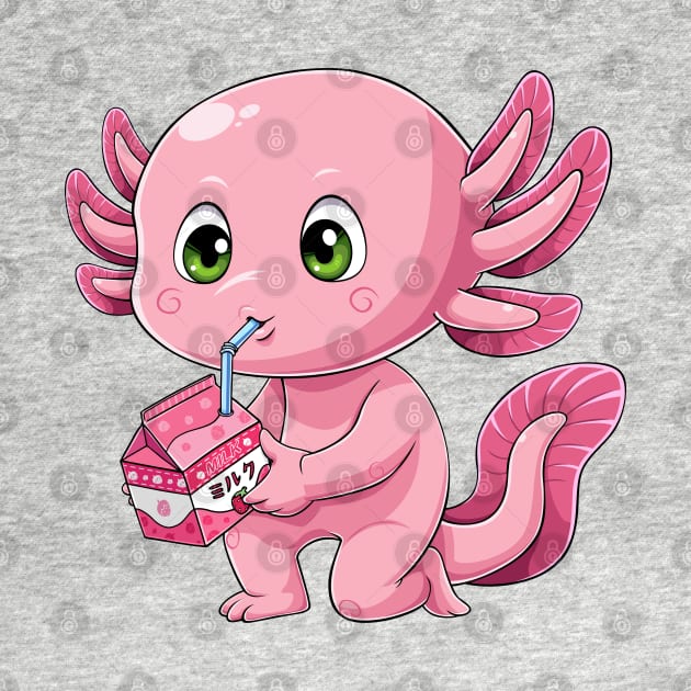 Strawberry Axolotl by GoshWow 